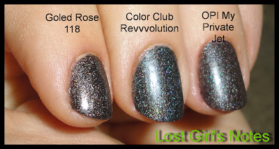 black holographic nail polish comparison
