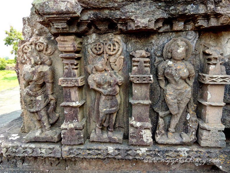 Intricate stone work at Gondeshwar Temple in Sinnar near Nashik, Maharashtra