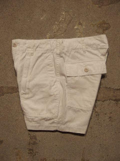 FWK by Engineered Garments Fatigue Short in White 20's Cotton Twill