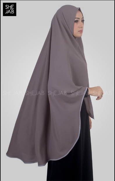 Khimar Maima Abu-abu