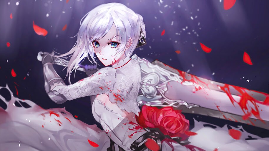 Anime, Girl, Warrior, Sword, Snow White, SINoALICE, 4K, #6.2354