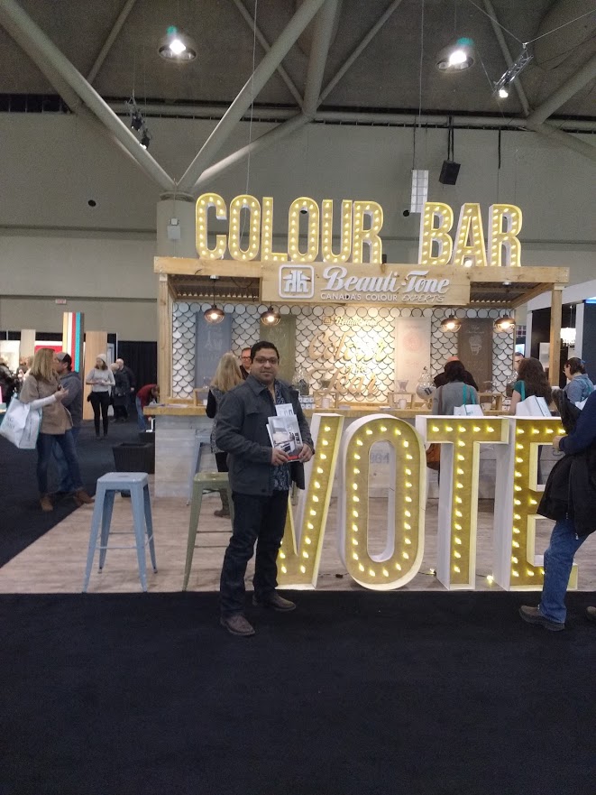 Dhiraj D Souza Interior Design Show Toronto Canada 2016 Dhiraj At The Beauti Tone Color Bar One Of Coolest Booths Show