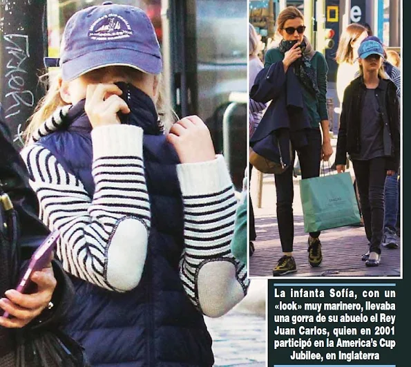 Queen Letizia, Princesses Leonor and Sofia were photographed during they were shopping in Madrid