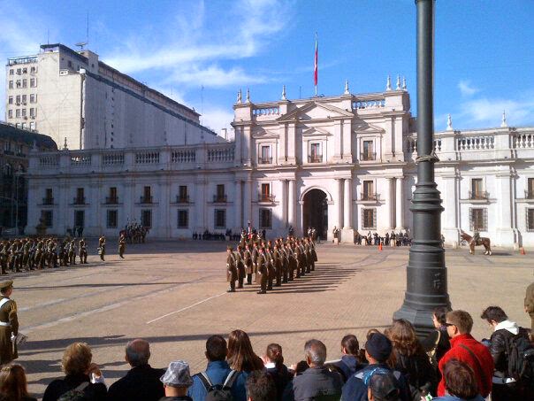 Troca da guarda- Palácio de La Moneda