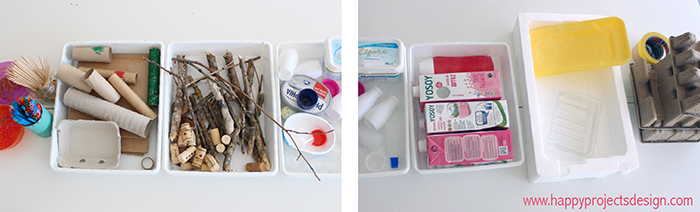 barquitos diy: materiales