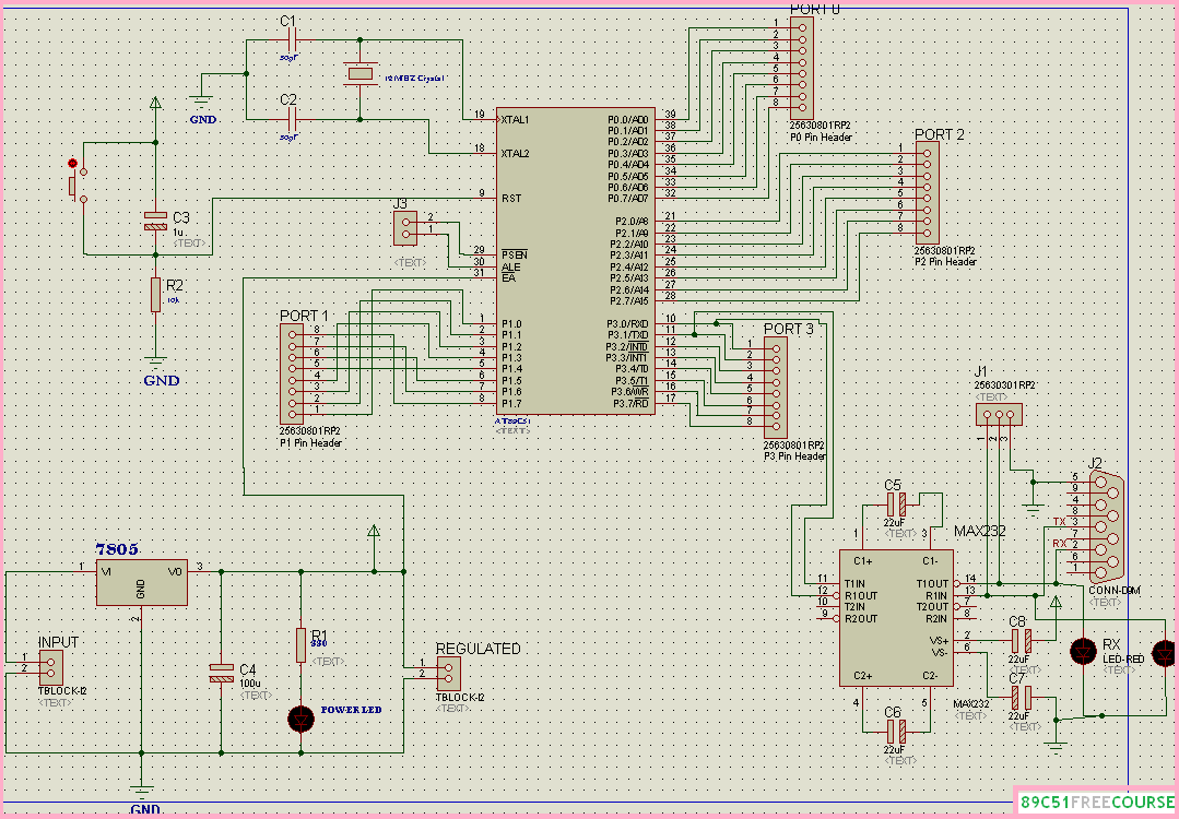 How to make a 89C51/8051 Development board | 89c51 Free Course