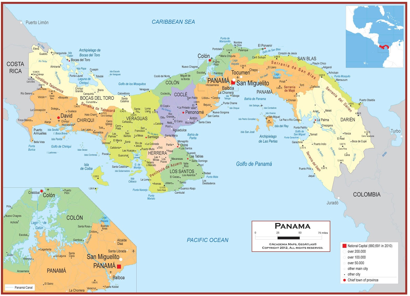 Mapas do Panamá - MapasBlog