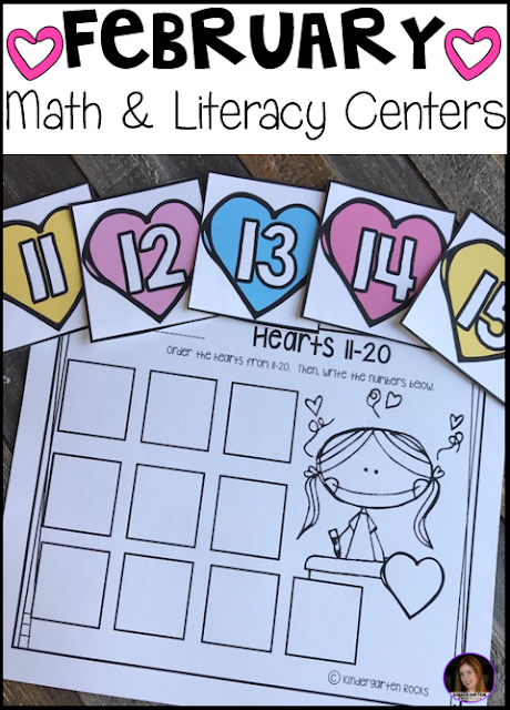 Valentine's Day, dental health and Groundhog's Day. This unit is full of fun hands-on math and literacy centers that are perfect for your kindergartners to help build a strong foundation in math, number sense and literacy skills.