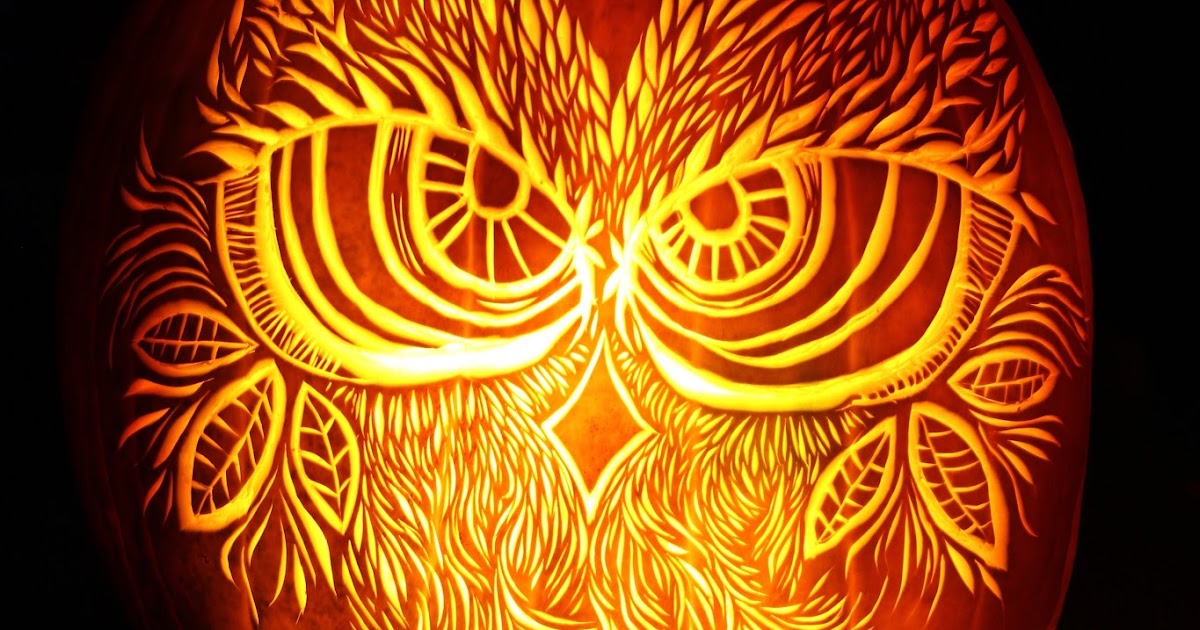 Ginger Rose: Happy Halloween 2016 - Another Owl Pumpkin Carving