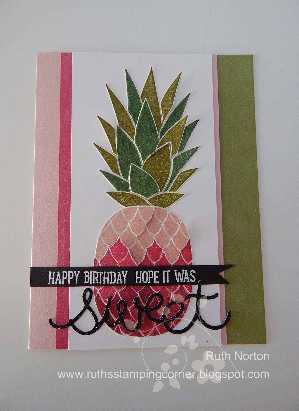 Ruth's Stamping Corner Birthday Pineapple