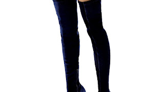 navy over the knee boots