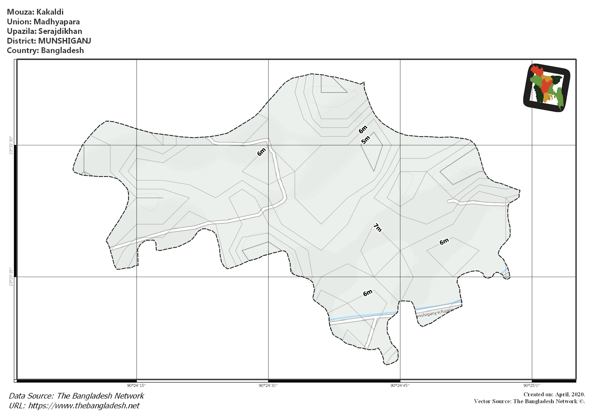 Map of Kakaldi Mouza of Serajdikhan Upazila, MUNSHIGANJ Map of Kakaldi Mouza of Serajdikhan Upazila, MUNSHIGANJ, Bangladesh.