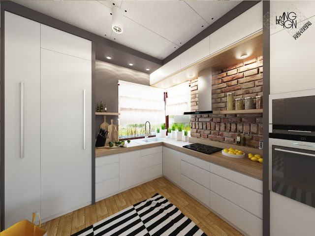 Pequena cozinha integrada à sala: bem planejada, delicada e moderna. Achados de Decoração Pequena cozinha integrada à sala: bem planejada, delicada e moderna. Achados de Decoração