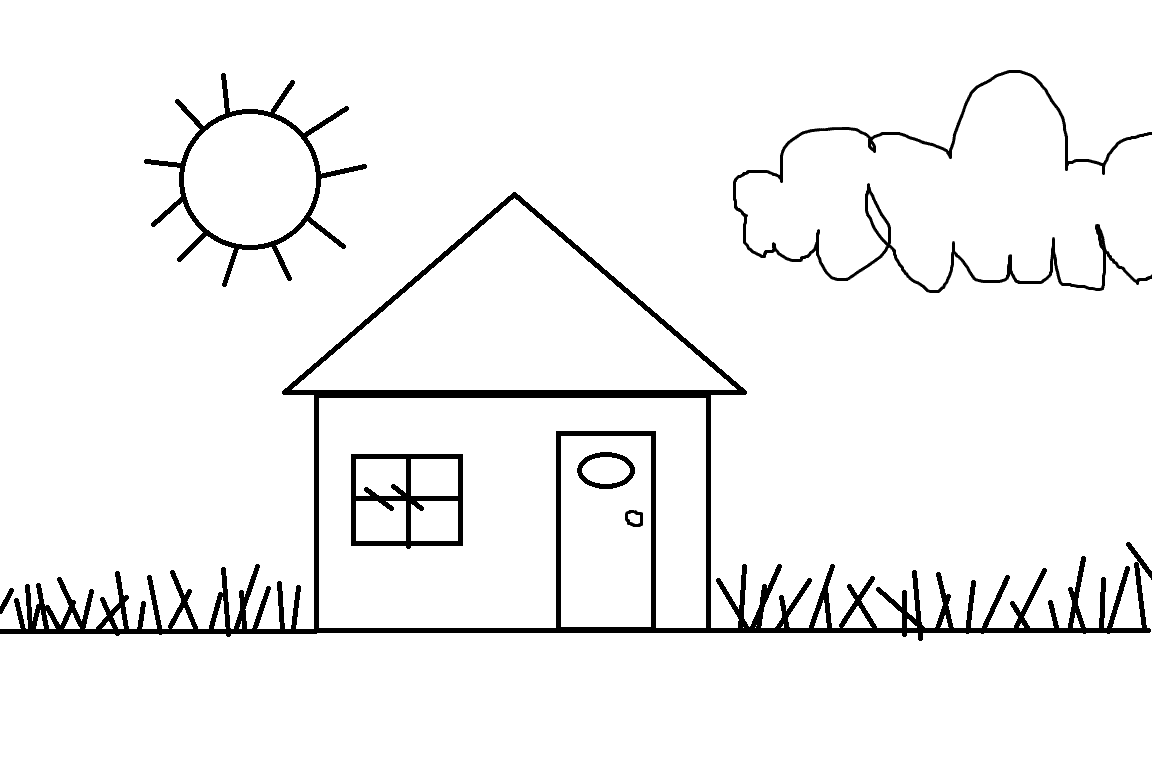 Beautiful kids House Coloring Colour Drawing HD Wallpaper