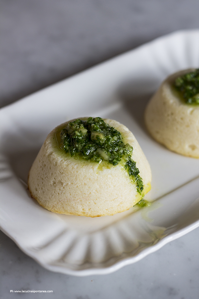 budini di rape bianche con salsa verde