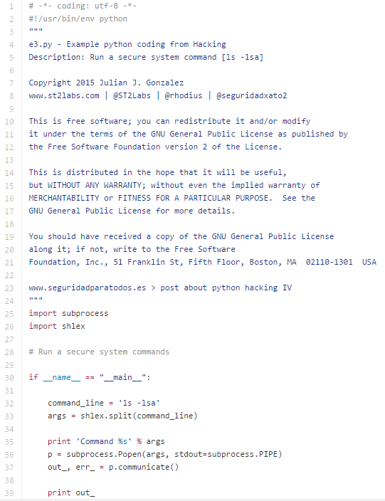 Python para Hacking (I) - Run a secure Shell command | Seguridad para ... image.