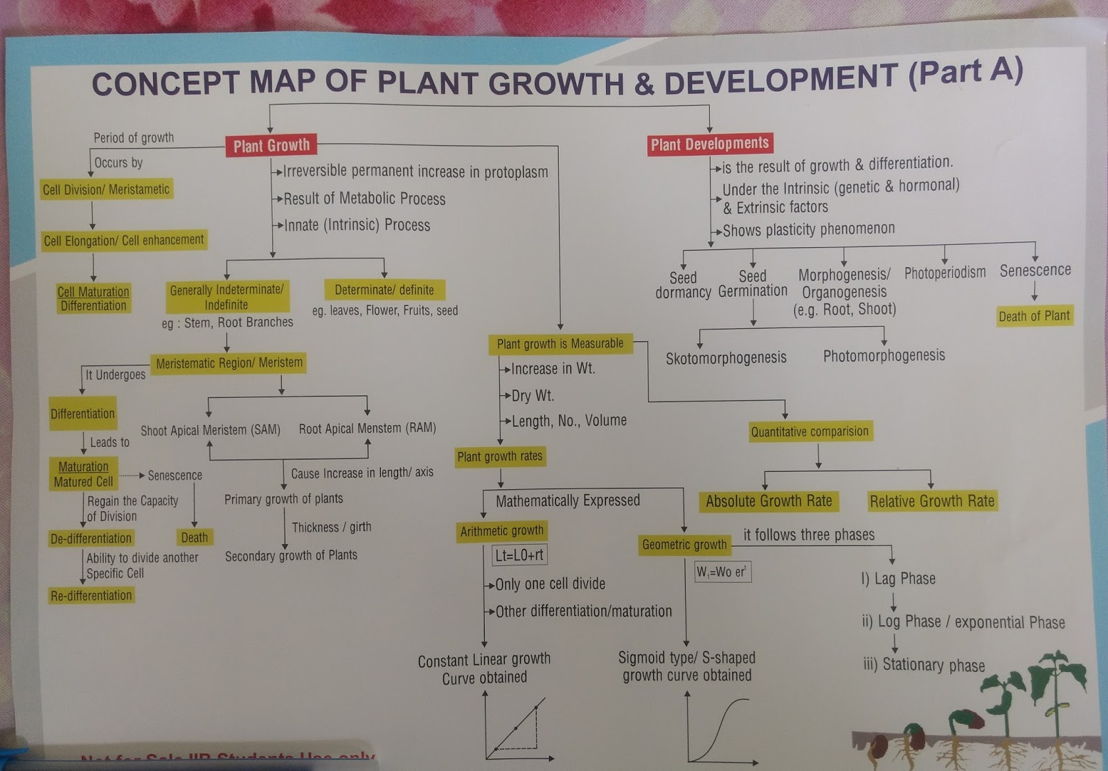 NEET, JEE AND AIIMS ASPIRANTS Concept Map of Plants growth and development