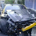 Tabrak Trotoar di Solo, Mobil Mewah Ringsek
