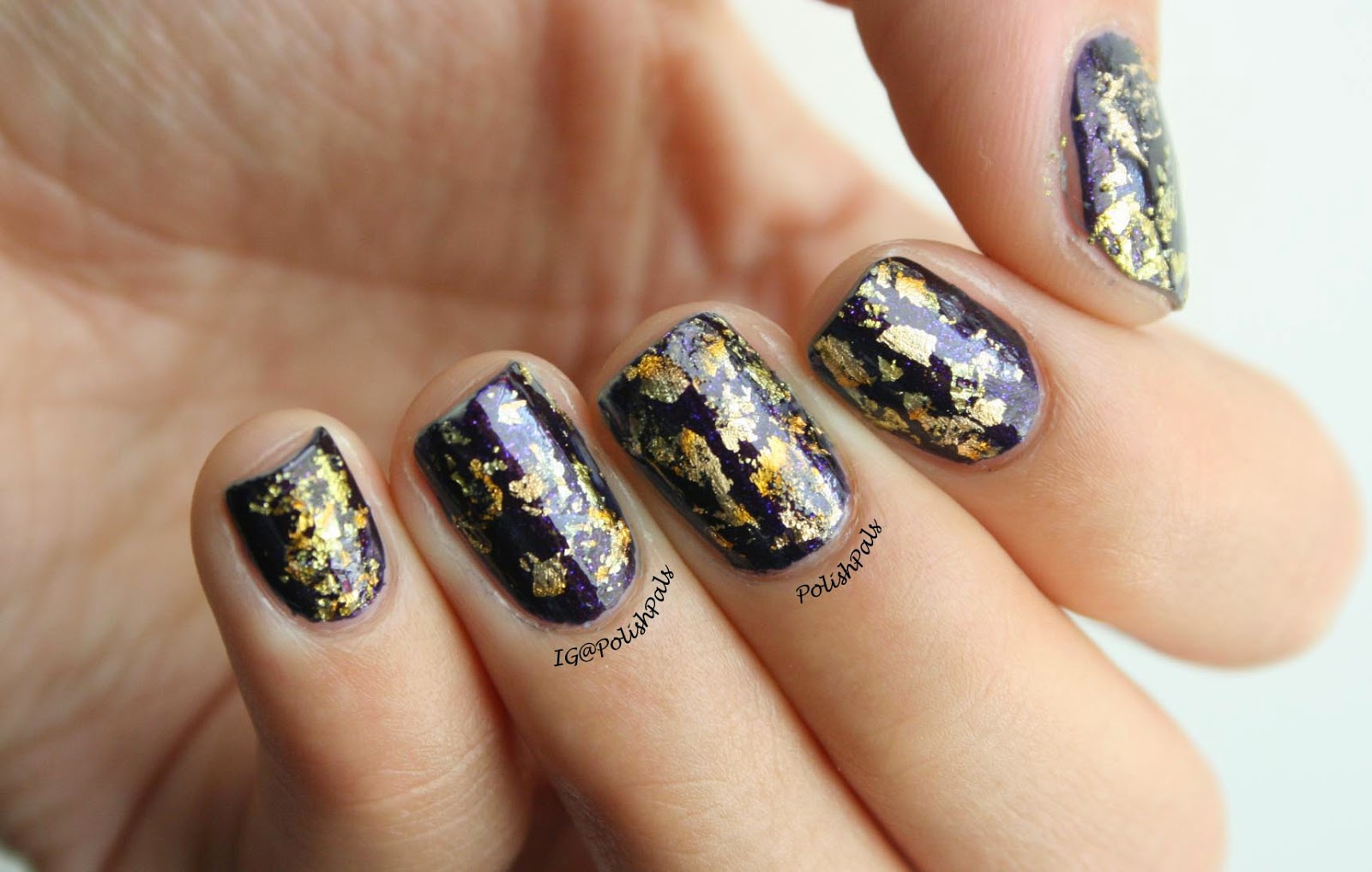 6. Pink and Gold Foil Nails - wide 2