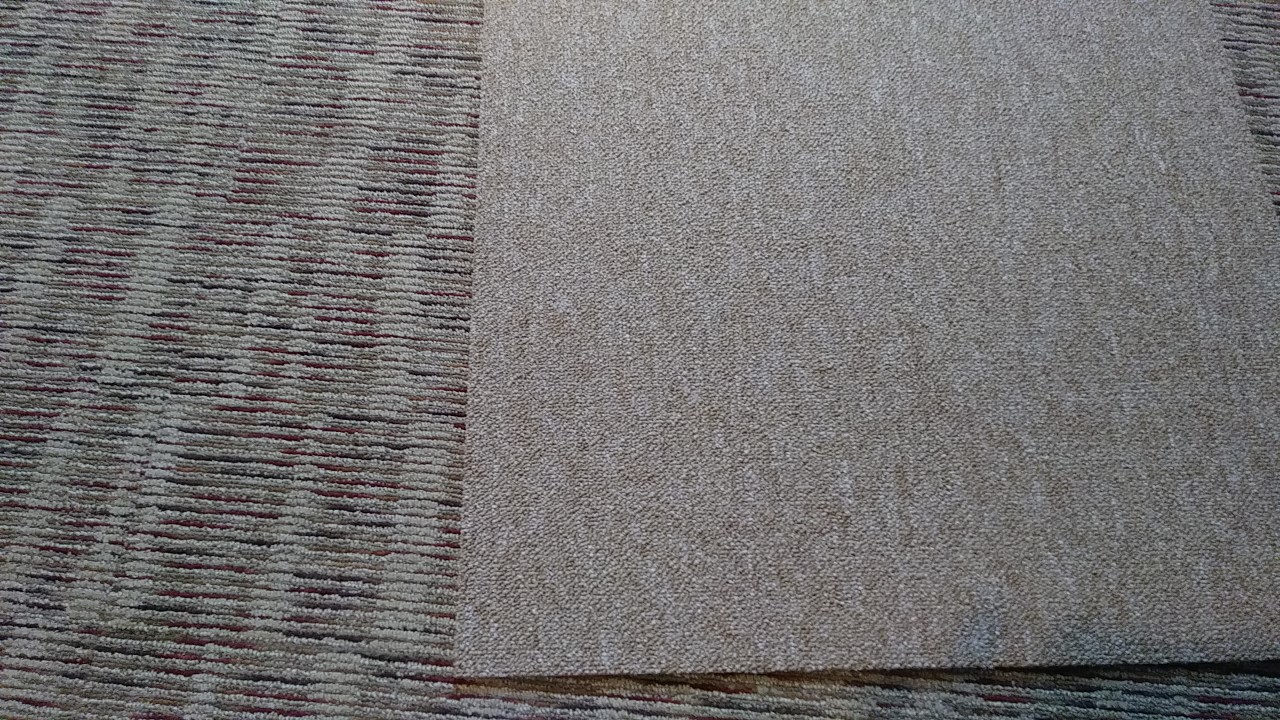 The OnLine Buzzletter Home Project Laying Carpet Squares!