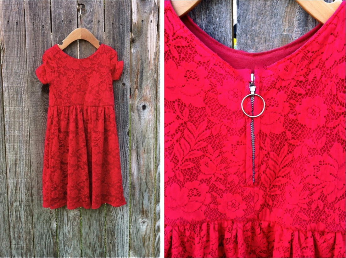 Impromptu sewing: red lace-y dress - MADE EVERYDAY