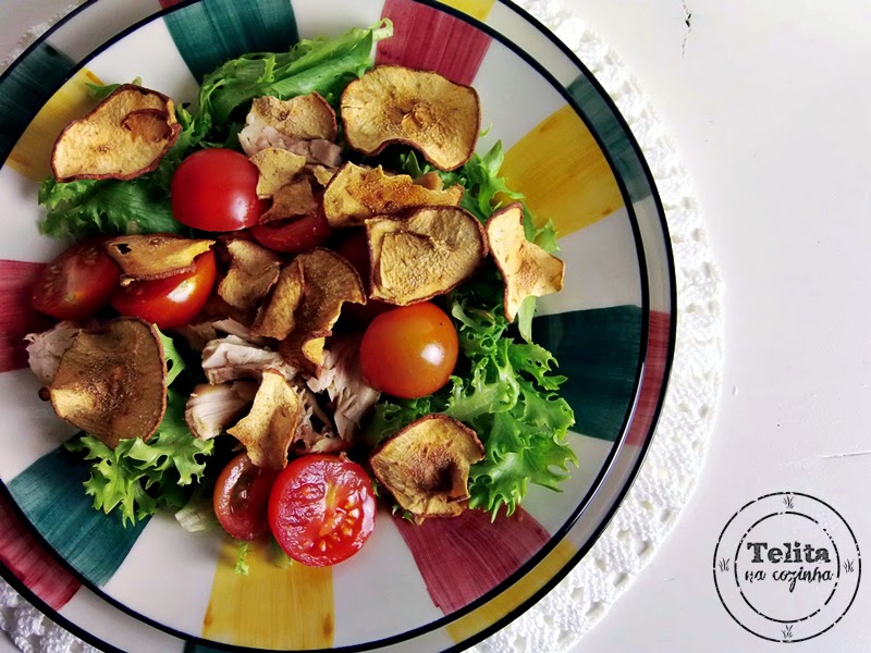 salada de frango com pêra