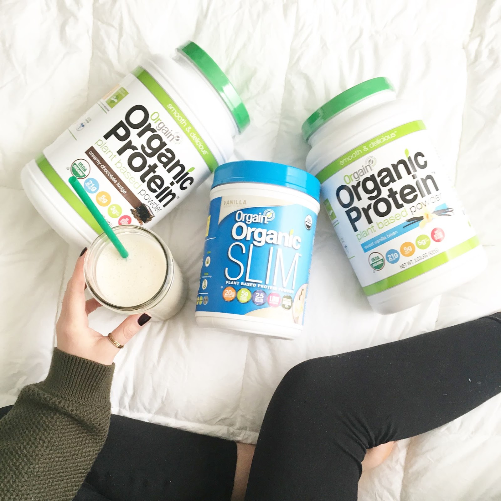 Ashley Vegan Protein and a Vegan "Slim Fast"