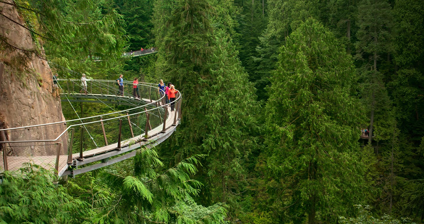 Destino: puente colgante de Capilano, Vancouver, Canadá