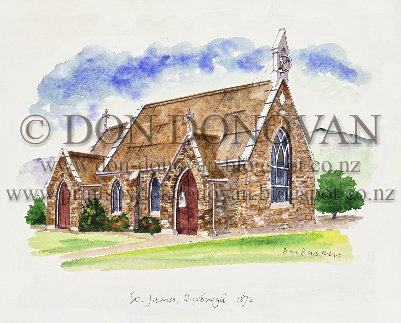 Don Donovan's World Prints For Sale St. James's Church, Roxburgh (1872)