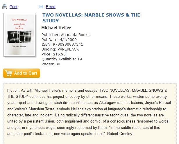 Two Novellas: Marble Snows & The Study