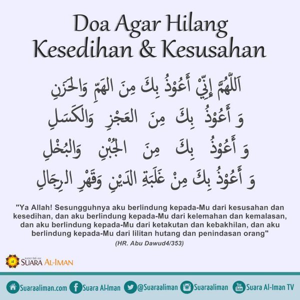 Doa Agar Hilang Kesedihan Dan Kesusahan Mia Liana