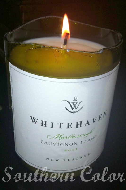 Southern Color Wine Bottle Candle Making