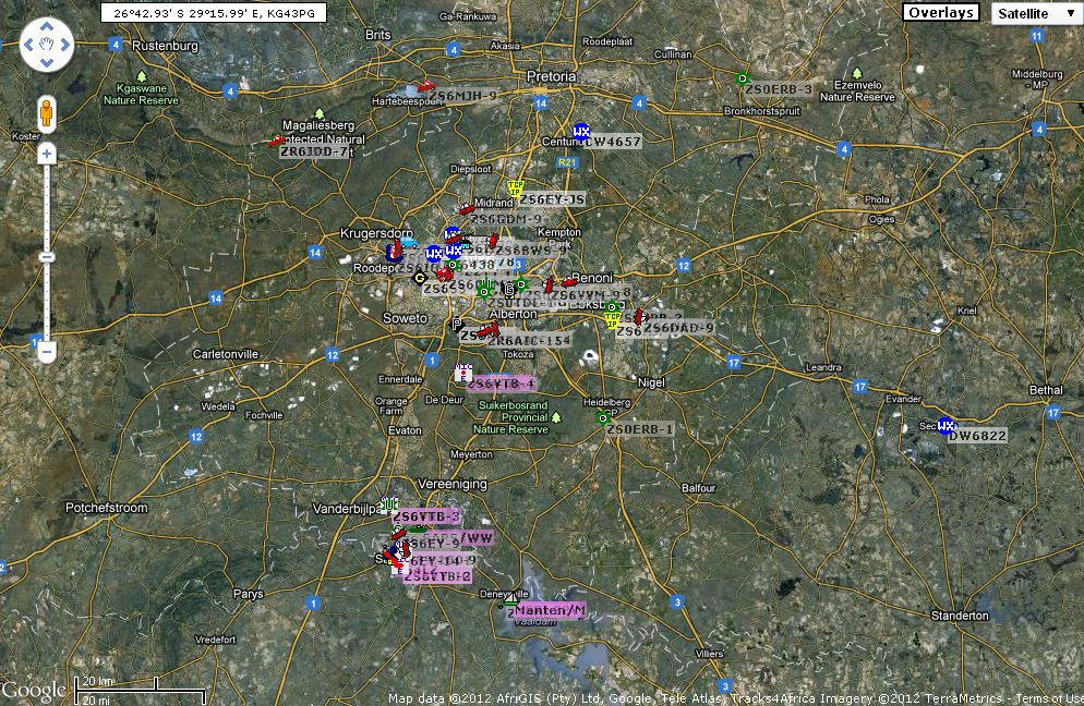 SA Weather and Disaster Observation Service RealTime APRS WX Station Data