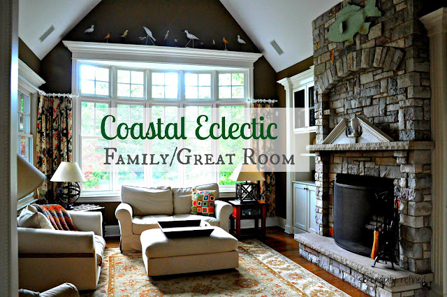 Coastal Eclectic Family Room by Serendipity Refined