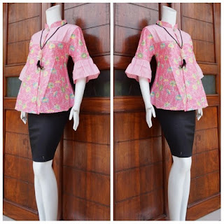 Model Blouse Batik Modern Wanita Model Blouse Batik Modern Wanita