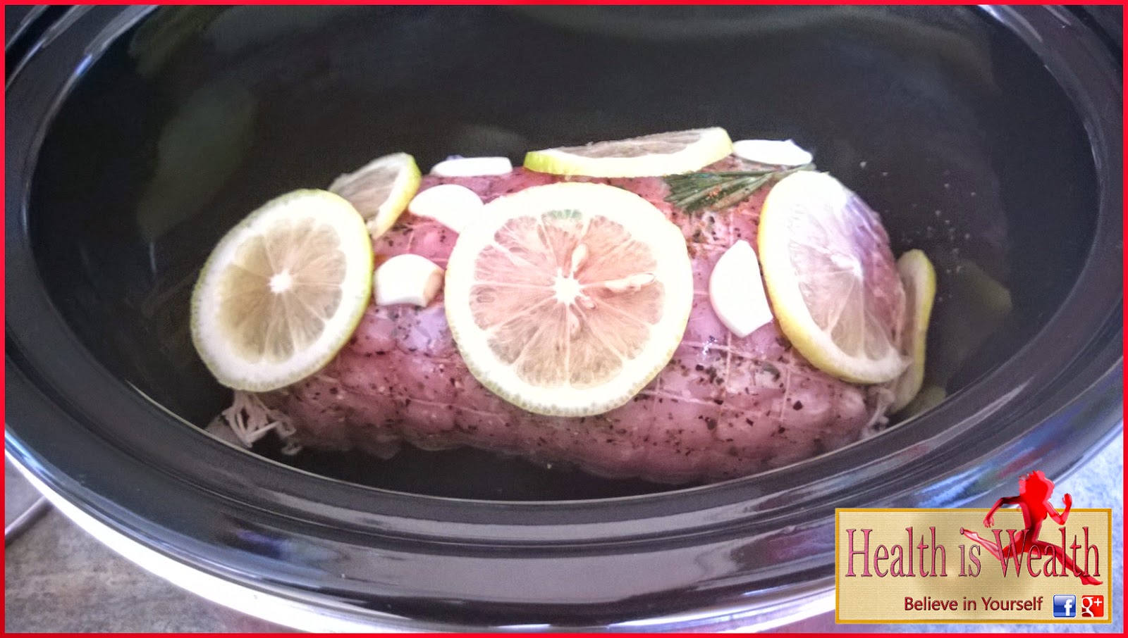 Strong and Beyond Slow Cooker Pork Loin With Lemon And Rosemary