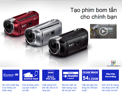 Máy quay phim sử dụng thẻ nhớ SONY HDR-PJ240E