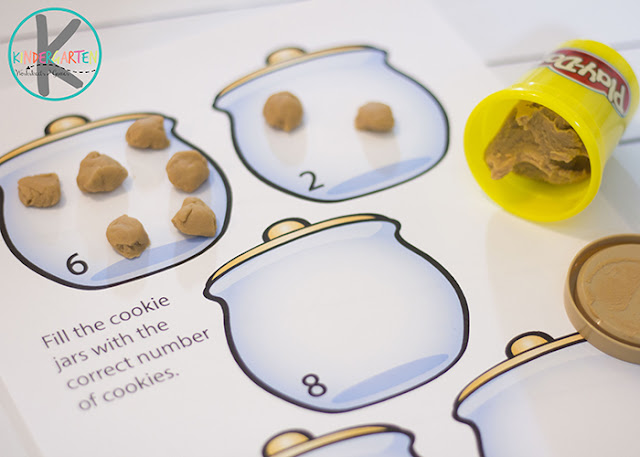 counting cookies playdough mat