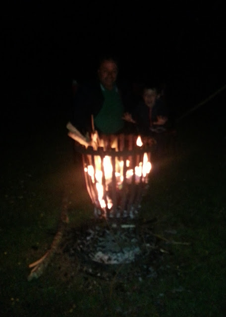 Man and Boy Camping