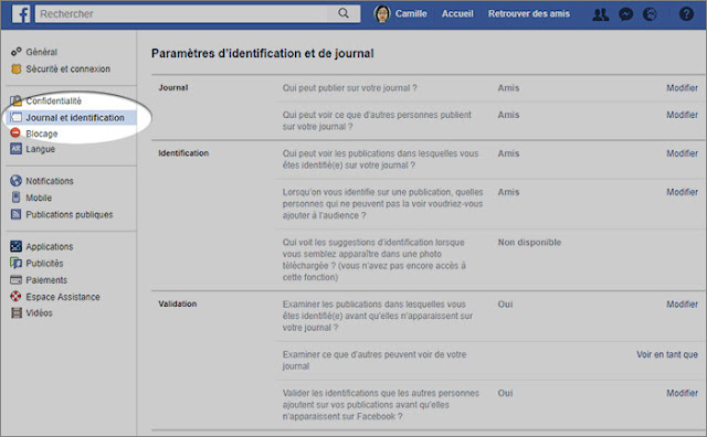 صفحة اليومية والتعرف Journal et identification على فيسبوك صفحة اليومية والتعرف Journal et identification على فيسبوك