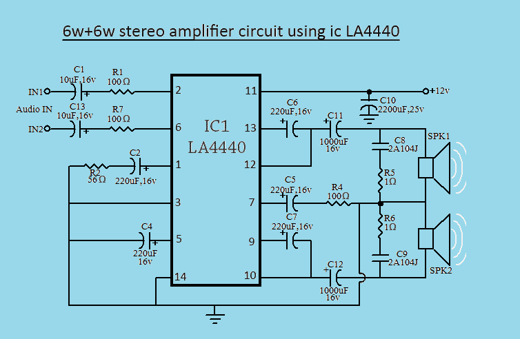 Make Your Own Amplifier using Ic la4440 ~ Electrical Engineering Pics