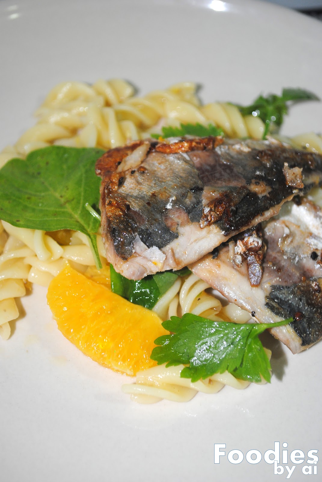 FOODIES by ai Grilled Sardine with Orange & Pasta Salad