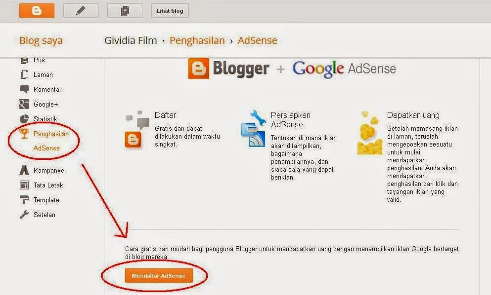 Cara Ampuh Daftar Google Adsense di Blogspot