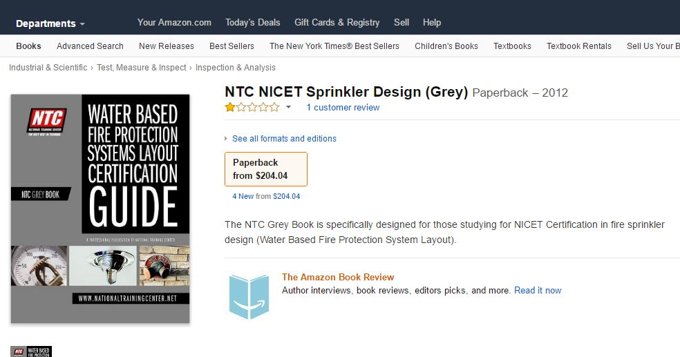 NICET Water Based Systems Layout I, II & III