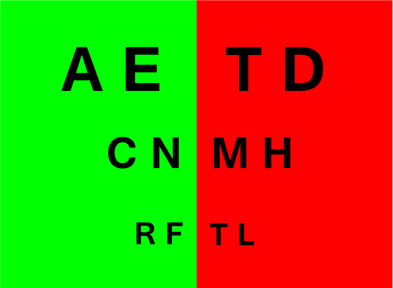Дуохромный тест. Дуохромный тест для проверки зрения. Красно зеленый тест. Дуохромная таблица.