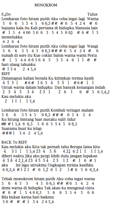 tulus monokrom lirik tulus monokrom lirik