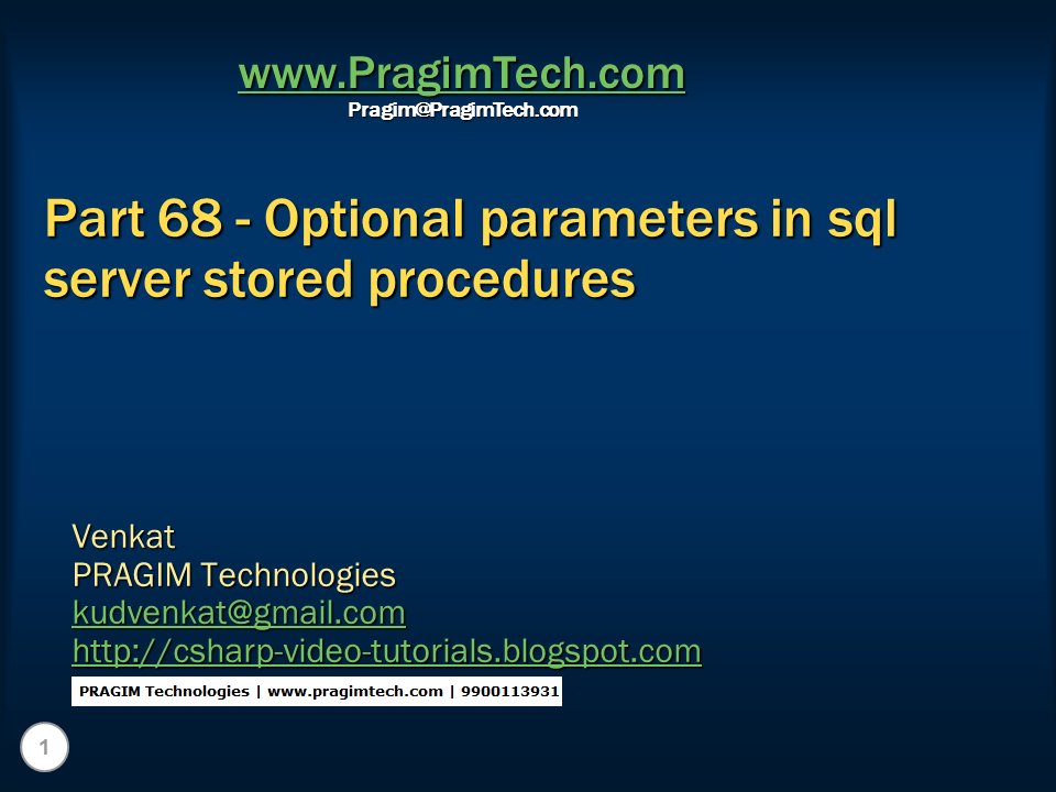Sql Server Basic Concepts Intro To Stored Procedures Parameters - www ...