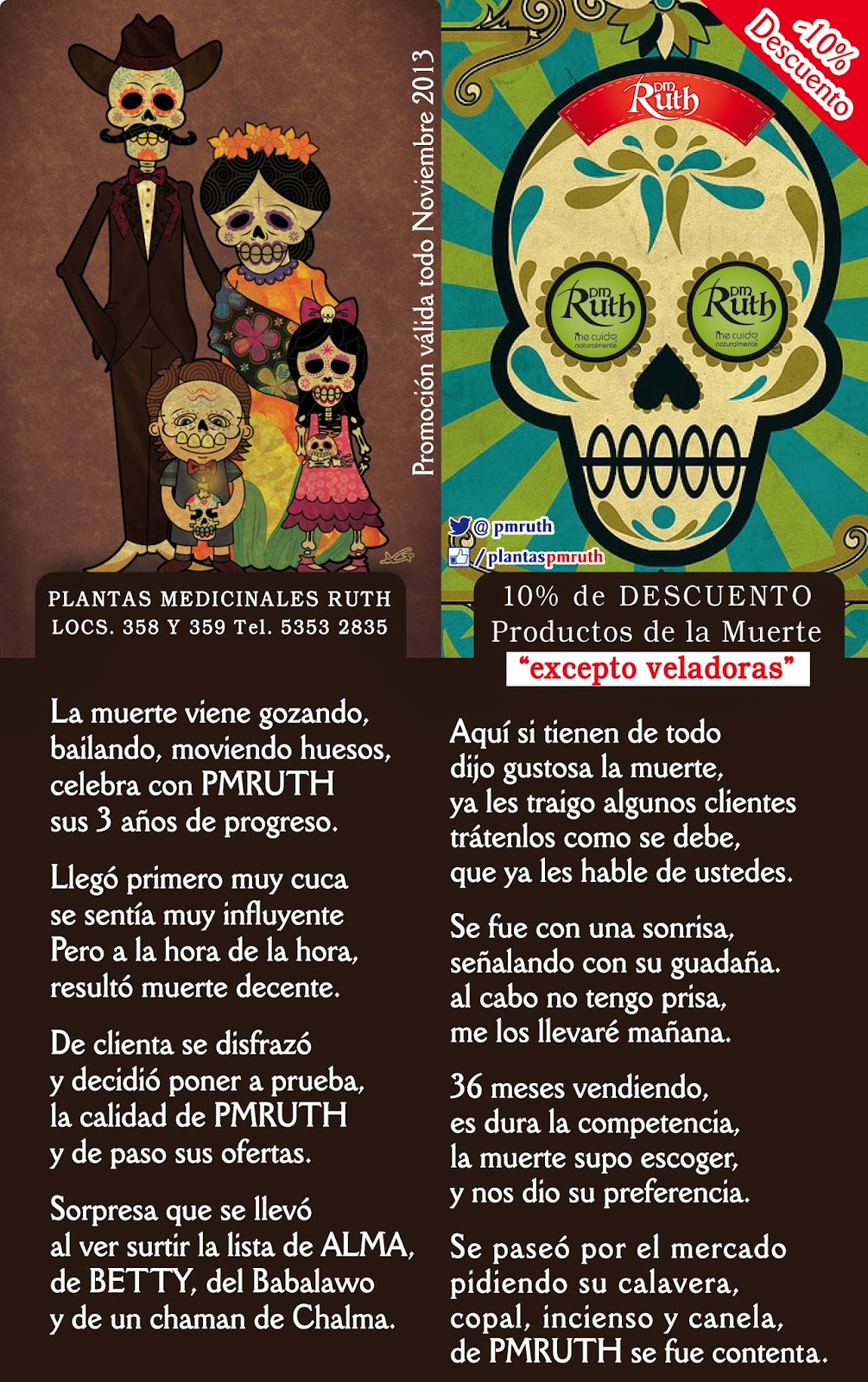 Plantas Medicinales Ruth: LES COMPARTIMOS NUESTRA CALAVERITA LITERARIA 2013