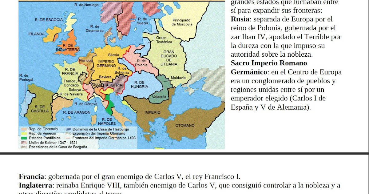 GEOGRAFÍA GAROÉ: Mapa de Europa en el siglo XVI