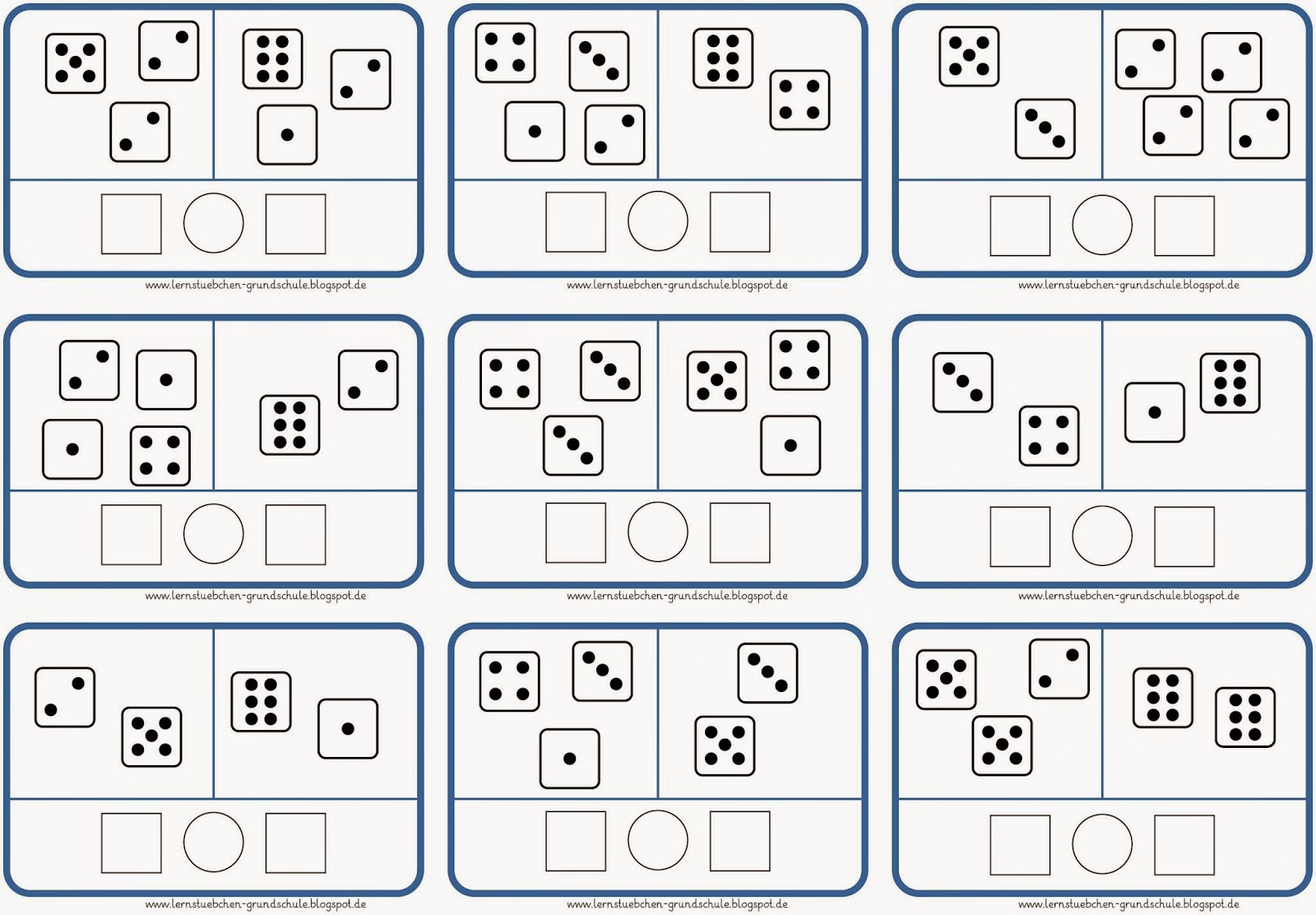 Lernstübchen: größer - kleiner - gleich (2)